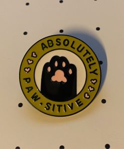 Stay Pawsitive pin - Groen Groot