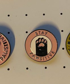 Alternative view of Stay Pawsitive pin